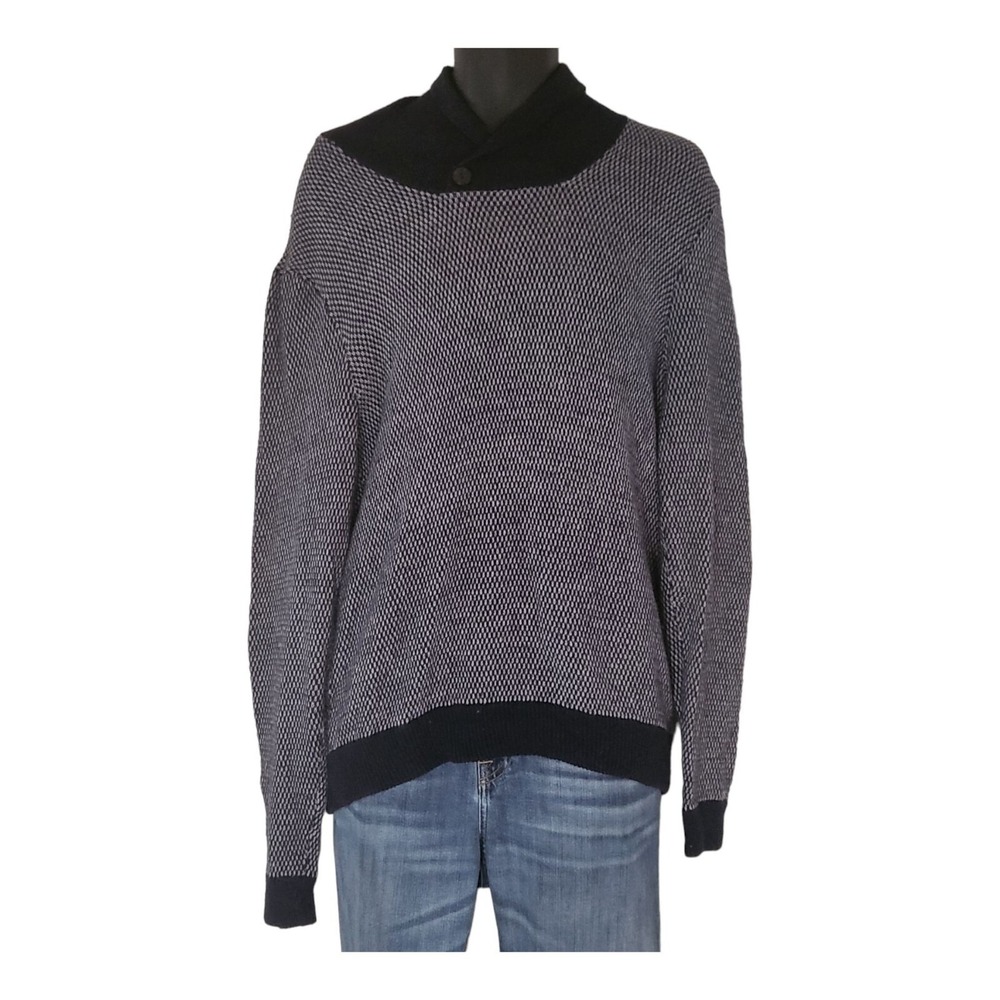 Odin New York Blue Long Sleeve Sz M Turtleneck Sweater Men